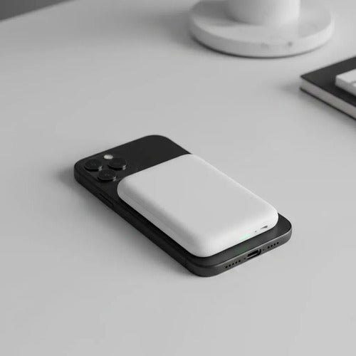 Power Bank Magnético De 5000 Mah Para iPhone Series, Carga Inalámbrica Y Rápida Con Usb-c Blanco