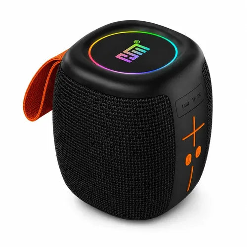 Parlante Portátil Rsm Hm-805 Bluetooth Con Radio Y Luces Led Negro