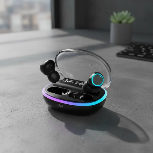 Audífonos In Ear Inalámbricos Bluetooth 5.3 Estuche Led Rgb Negro
