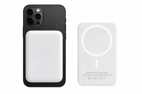 Power Bank Magnético De 5000 Mah Para iPhone Series, Carga Inalámbrica Y Rápida Con Usb-c Blanco