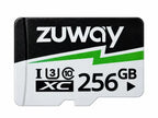 Tarjeta De Memoria Microsd Zuway 256gb Clase 10 U3 A1 Alta Velocidad 100mb/s Premium Compatible Con Nintendo Swicht 1, Video 8k, Celulares, Tablets, Cámaras De Seguridad Y Deportivas, Uso Profesional