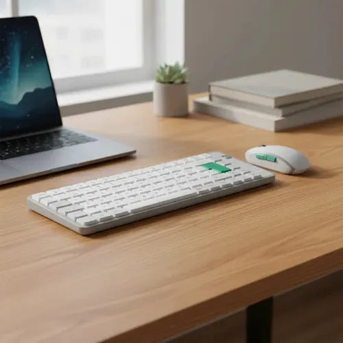 Kit Teclado Y Mouse Inalámbricos Recargables Gris Para Pc, Smart Tv Y Tablet