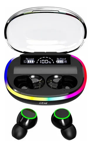 Audífonos In Ear Inalámbricos Bluetooth 5.3 Estuche Led Rgb Negro